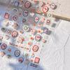 Cute Animals Bear Dog Cake Sweet Cherry Grid Bowknot Star Line Fruit Relief Self Adhesive Nail Art Stickers 5D Manicure Decals