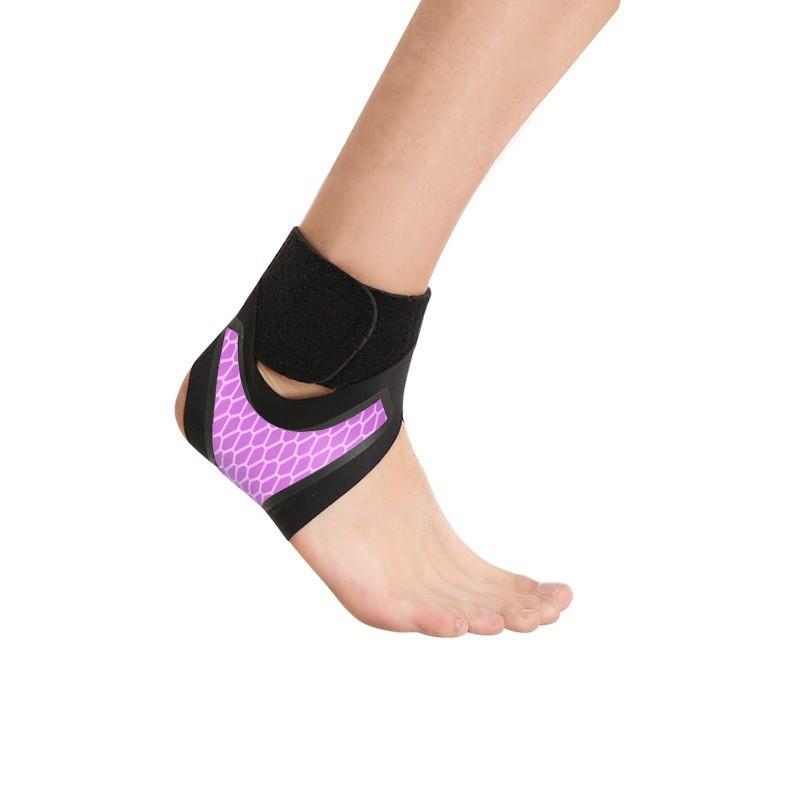 

Sports Ankle Protection Thin Strap Compression Fixation Support Basketball Football Purple print-light and elastic