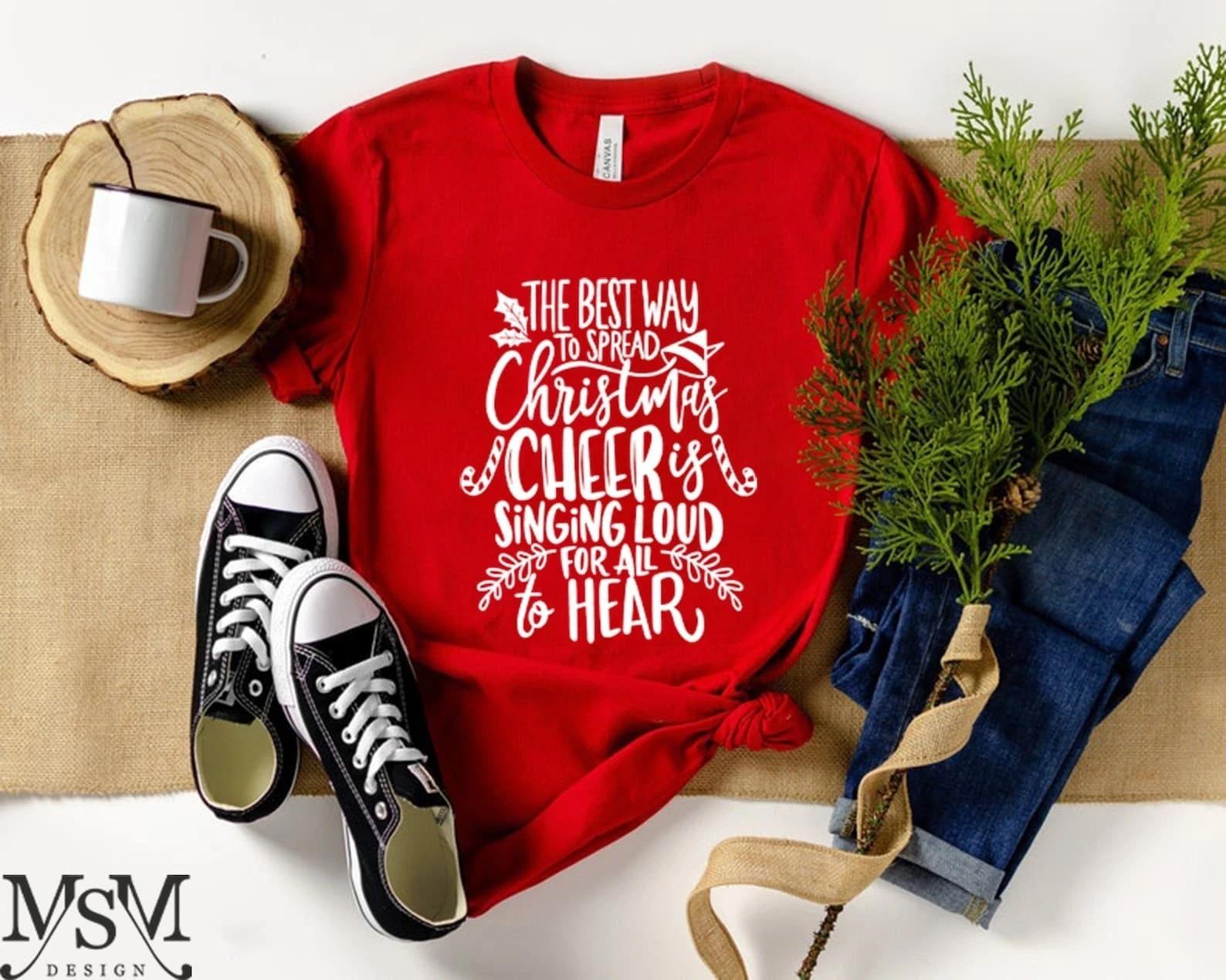 The Best Way To Spread Christmas Cheer Shirt, Elf Shirt, Christmas Shirt, Elf Ch XXXL