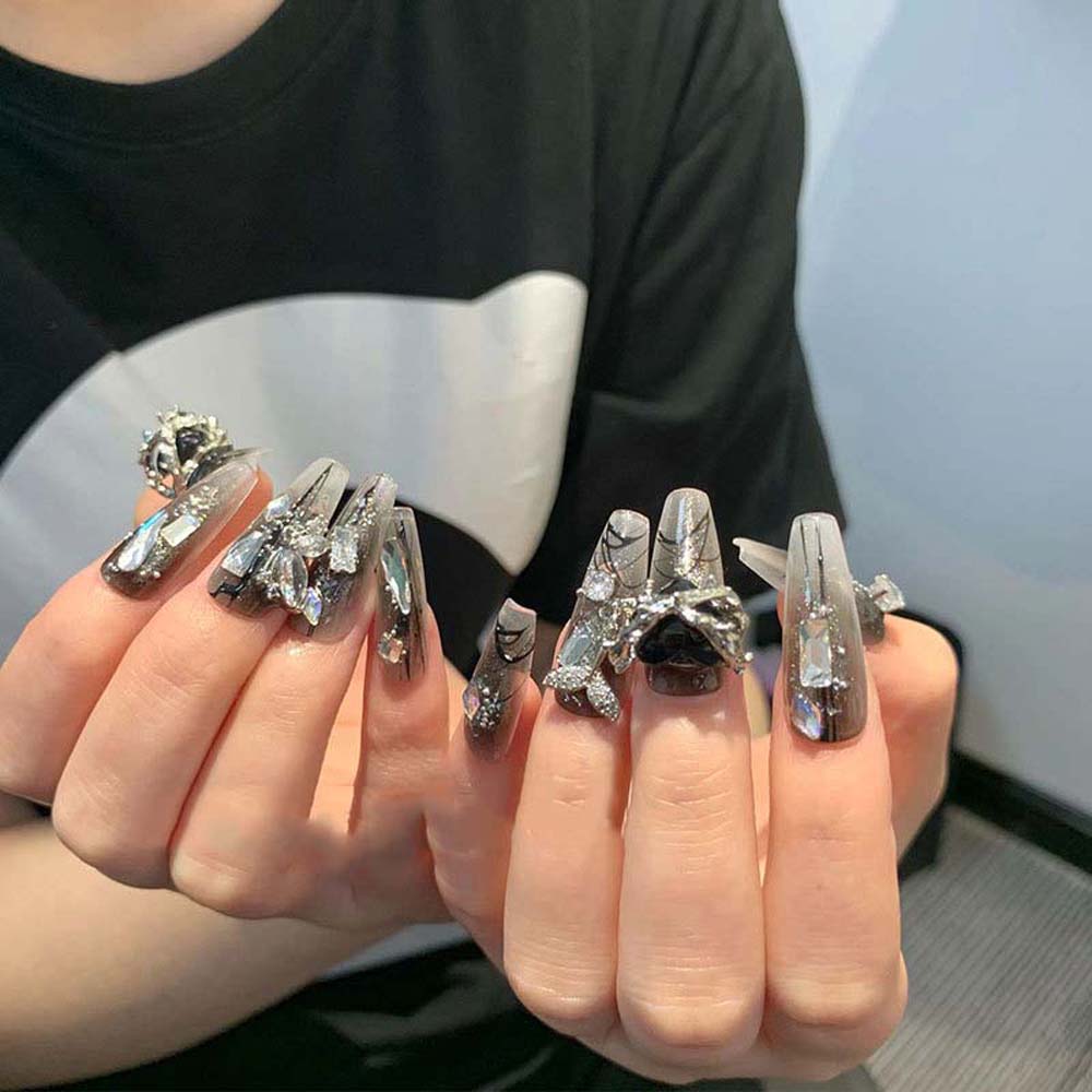 5Pcs/set Nail Supplies Halloween Heart Nail Decorations Manicure Material Nail Art Charms Halloween Heart Nail Accessories