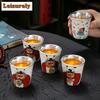 70ml Pure Handmade 999 Gilded Silver Ceramic Teacup Soda Glazed Master Cup Personal Health Tea Bowl Tasting Chazhan Tea Gift Box