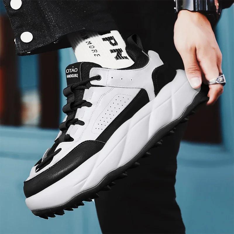 Fashion Men's Casual Sneakers Shoes Trendy All-match Outdoor Shoe Anti-slip Wear-resistant Mens Shoe High-elastic Casual Mens Shoes Hot