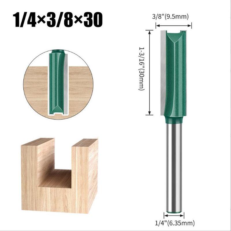 Straight Woodworking Router Bit Set Carpenter Milling Cutter 1/4″ 5/16″ 3/8″ 1/2″Cutting Diameter 6mm 6.35mm Shank