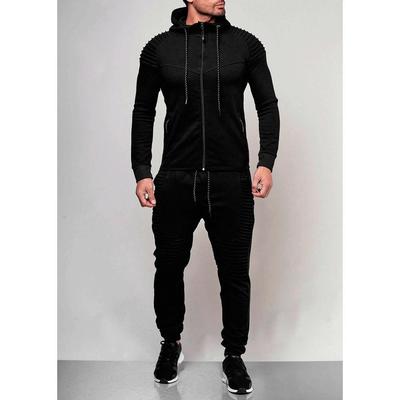 Herren Outdoor Sport Freizeit Einfarbiges Hoodie Cardigan Set