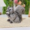 Premium Artificial Simulation Fur Squirrel Figurines Lifelike Faux Fur Animal Figurines Lovely Cute Plush Toy Desktop