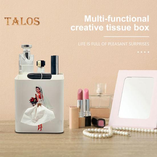 Suport decorativ pentru cutie de șervețele cu capac detașabil Capacitate mare, model unic, cutie de hârtie absorbantă, ornament de birou