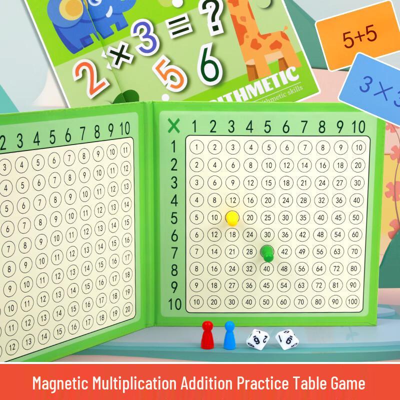 Brangdy Magnetic Multiplication & Hundred Board Toy