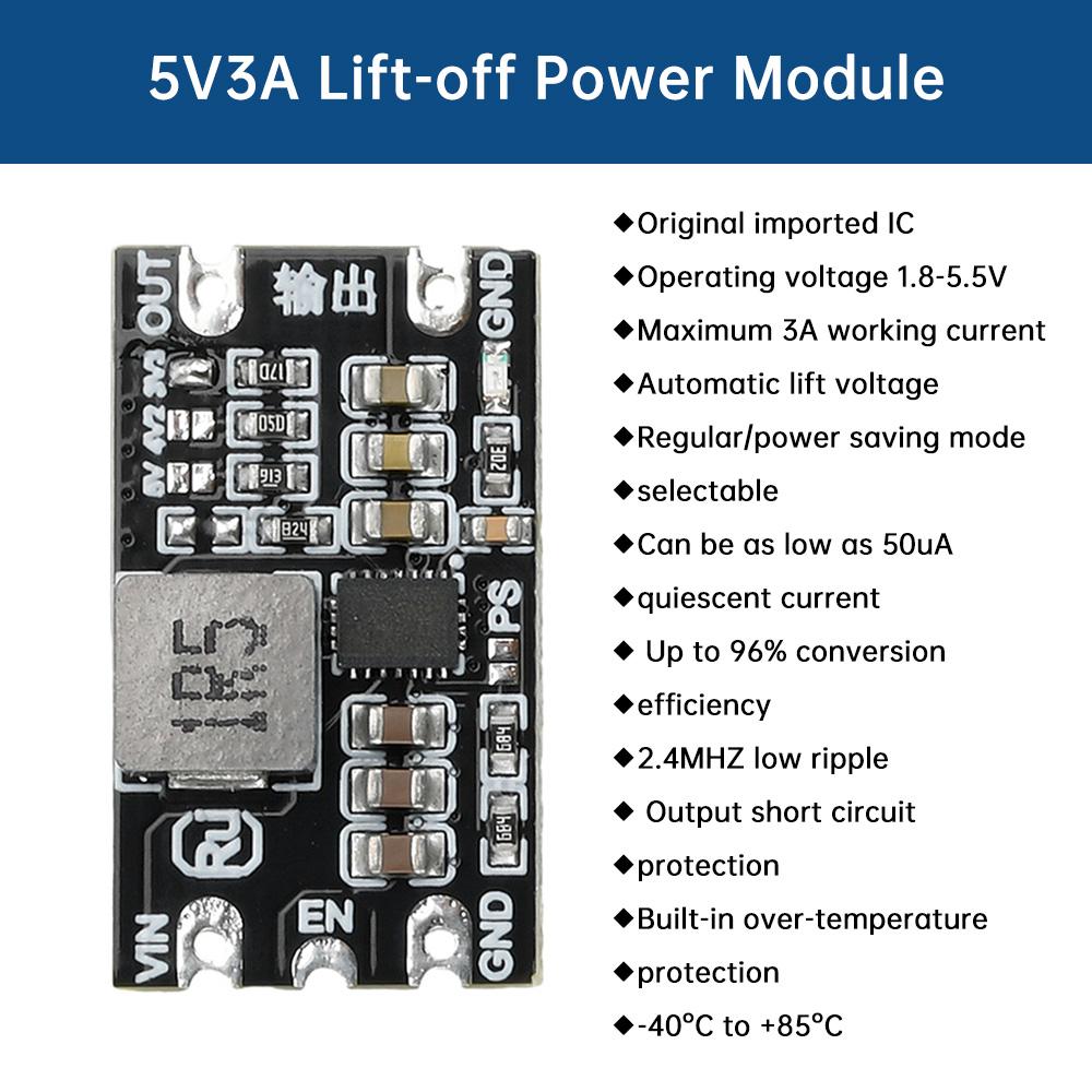 1-5pcs DC-DC Buck and Boost Module 1.8-5.5V to 3.3V 4.2V 5V 3A Adjustable Output Low Ripple Boost Buck Constant Voltage Module