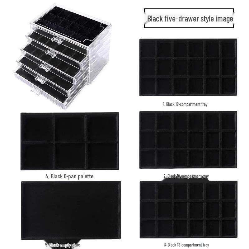 Wielopoziomowe pudełko na biżuterię na kolczyki i małe przedmioty - Przechowywanie i organizacja w domu