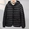 Womens Short Down Jacket 90% Duck Warm Winter Coat Hooded Regular Fit Commuter Style