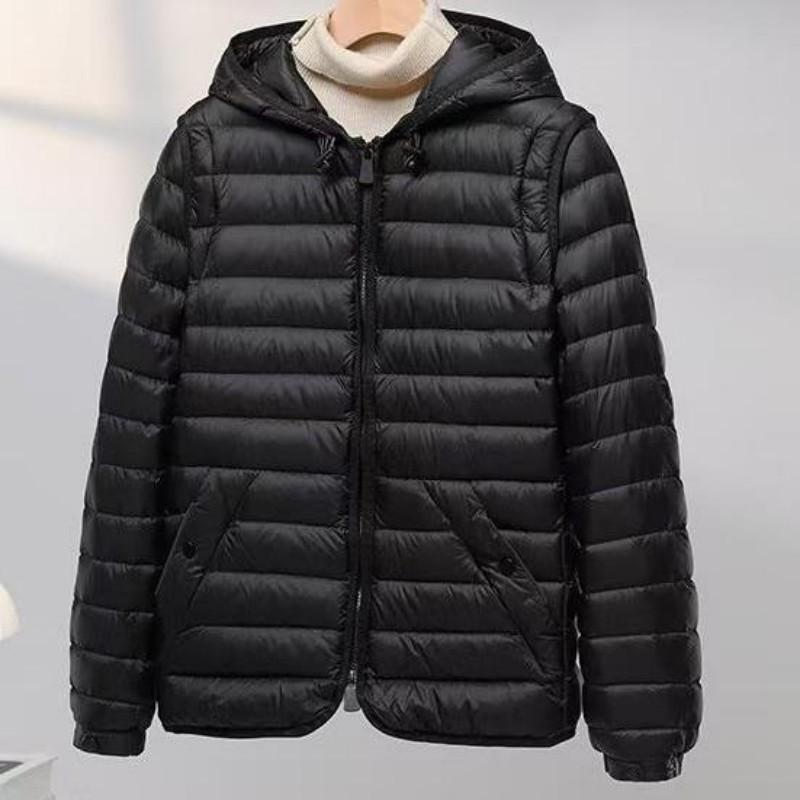 Womens Short Down Jacket 90% Duck Warm Winter Coat Hooded Regular Fit Commuter Style