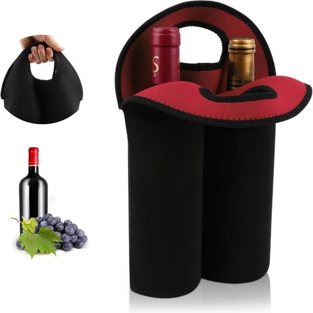 Neoprene Can Carrier Tote 2 Bottles Drink Bottle Holder Wine Cooler Bag Wine Accessories