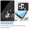 For iPhone 16 Pro Max Case PU Leather+TPU Hidden Card Holder Drop-proof Phone Cover with Kickstand