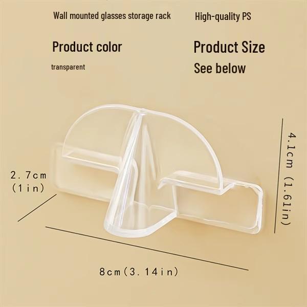

Wall-Mounted Punch-Free Glasses Display and Storage Rack for Bedrooms and Bathrooms прозрачный