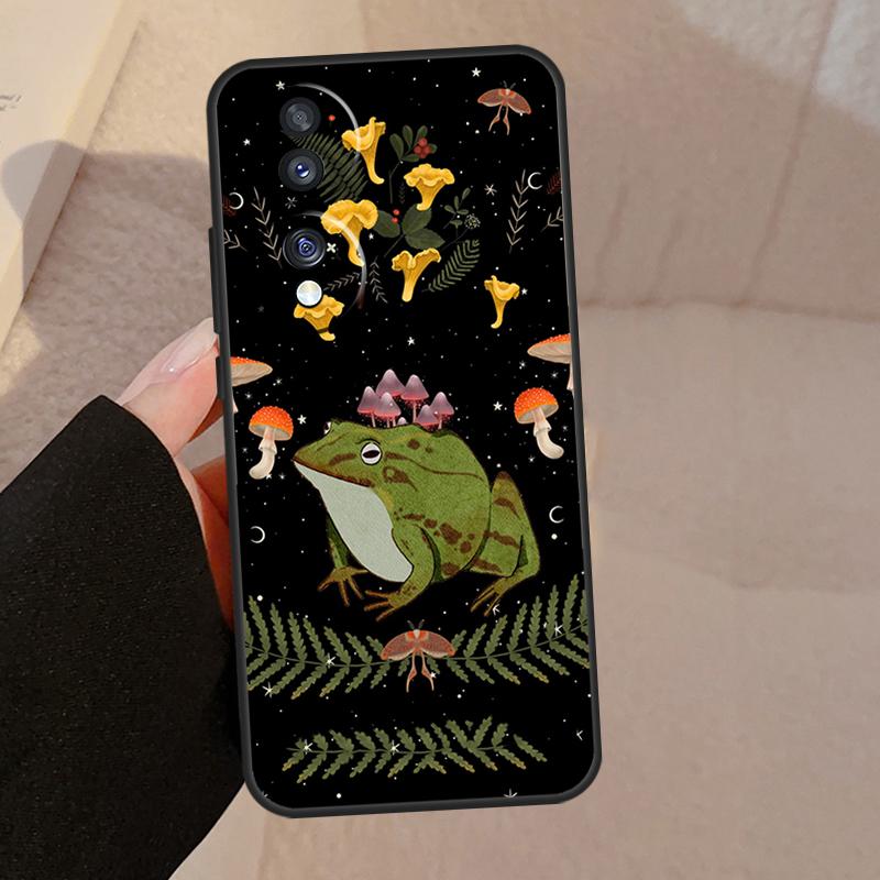 Vintage Retro Frog Mushrooms For Honor Magic V5 5 6 7 Pro Case For Honor X9a X9b X9c X8a X8b 50 70 90 200 400 Lite Cover