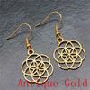 Mandala Pattern Drop Earrings Dangle Drop Earrings For Women Jewelry Making Wholesale