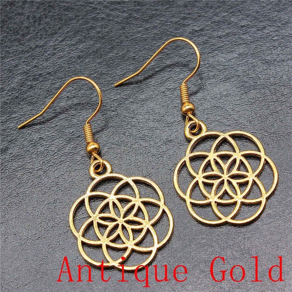 Mandala Pattern Drop Earrings Dangle Drop Earrings For Women Jewelry Making Wholesale