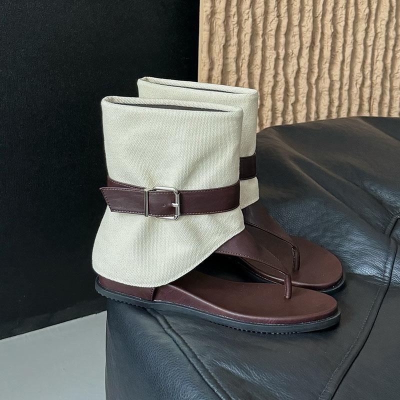 Fashion New 2025 Fashion Round Toe Women Ankle Boots With Height Increasing Footwear  Ladies Sandals Booties Shoes Female Flip flops