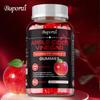 Gomas de vinagre de maçã, contendo romã, beterraba e uma mistura de vitamina B12, 500 mg, adequadas para homens e mulheres.