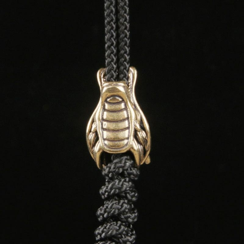 Pack of 3 Dragon Head Shape Metal Paracord Pendant Metal Texture Suitable for Fashion Enthusiasts Gear Upgrading