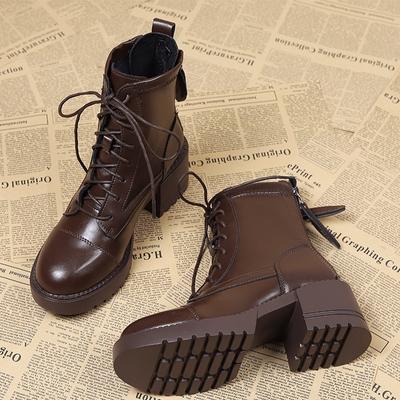 Plattform Frauen Stiefeletten Heels Schuhe Winter Mode Neue Leder Schuhe Frauen 2024 Trend Schnee Stiefel Kleid Mujer Chelsea Botas