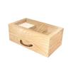 Sears Wooden Jewelry Box, Natural Brown, s98-0001-nb, for Necklaces, Rings, and Earrings, Large Capacity
