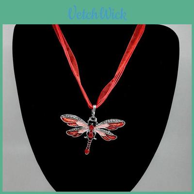 Elegant Alloy Jewelry Dragonfly Pendant Necklace Sweater Chain For Women
