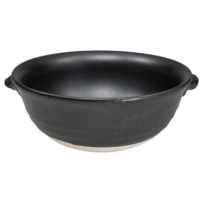 Suzuki Banko Ware Ramen Clay Pot Ramen Bowl dla 1 osoby Czarna glazura 0063-4158