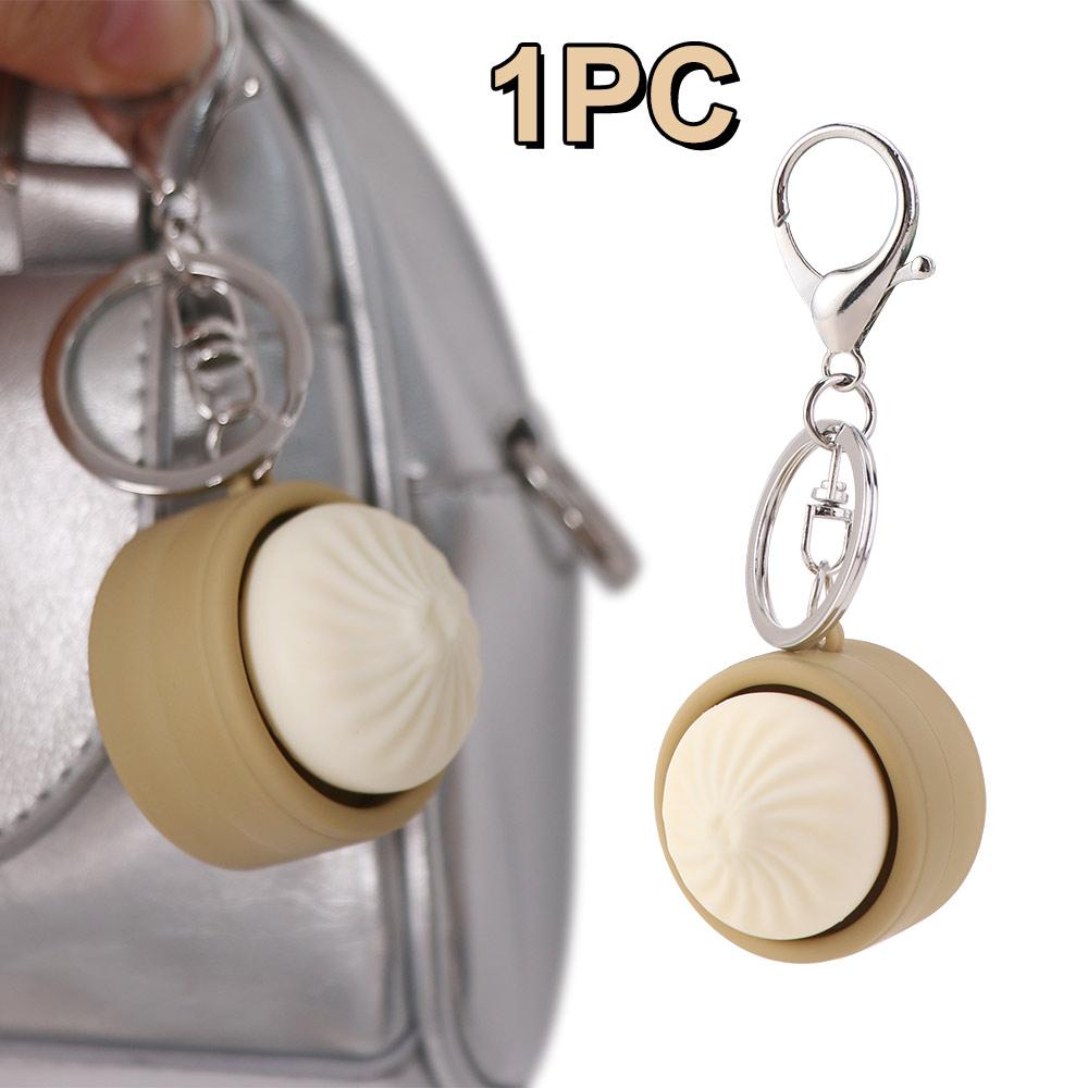 Cute Button Clicker Keyring Mini Sensory Clicker Toys Stress Relief Keychain Kids Toy