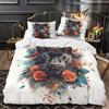 3D Lightweight and Soft Animal Bedding Set, Single Bed, Double Bed, Duvet Cover, Pillowcase, 2/3pcs, Men's Teens, Full Size Cover, Birthday Gift