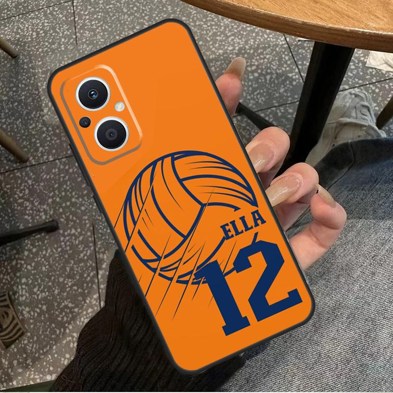 Personalised Name Football Volleyball Case For OPPO Reno 8 7 6 5 4 Lite 2Z 4Z 5Z 8T 10 OPPO Find X5 X6 Pro X2 Lite X3 Neo Cover