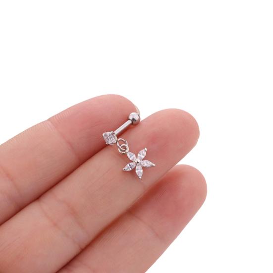 

1 шт. Женские серьги-пусеты с подвеской в виде звезды и цветка, с кубическим цирконием AVE