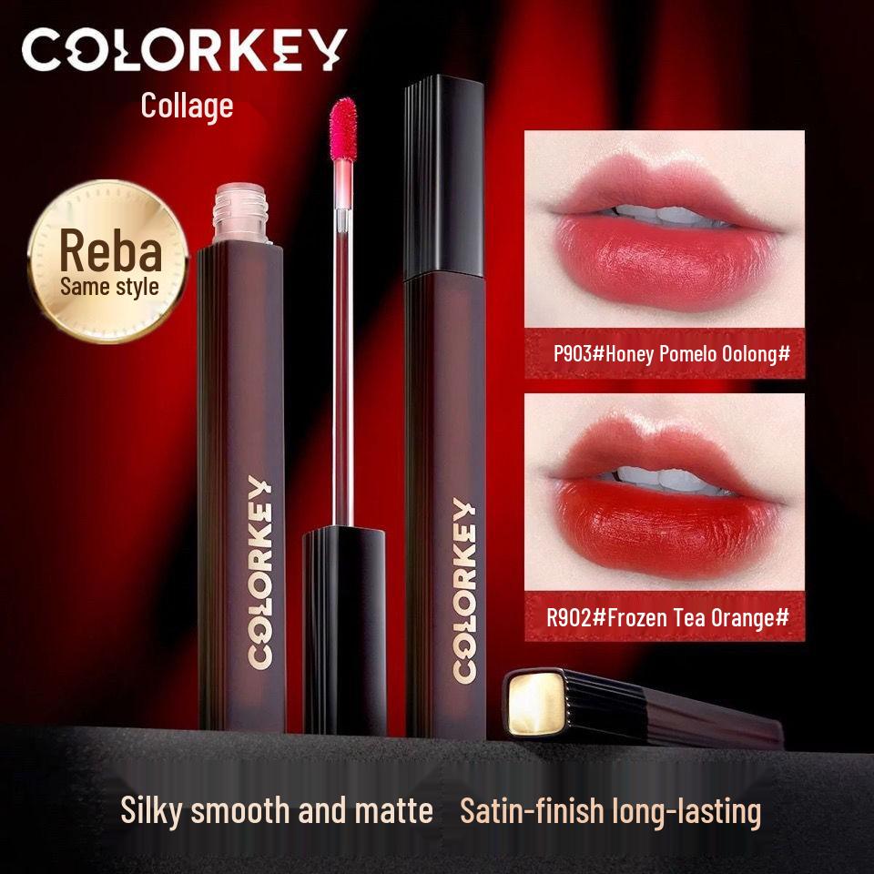Colorkey Matte Black Satin Lip Tint - Moisturizing & Affordable Lip Clay for Students