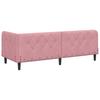 L Shaped Bed Frame Pink 80 x 200 cm Velvet