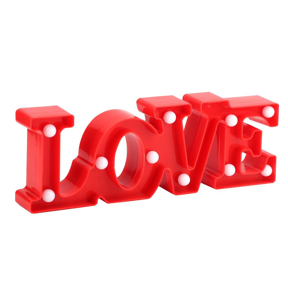 LED Night Light Romantic LOVE Word Decorative Lamp for Valentine s Day Proposal Confession Wedding