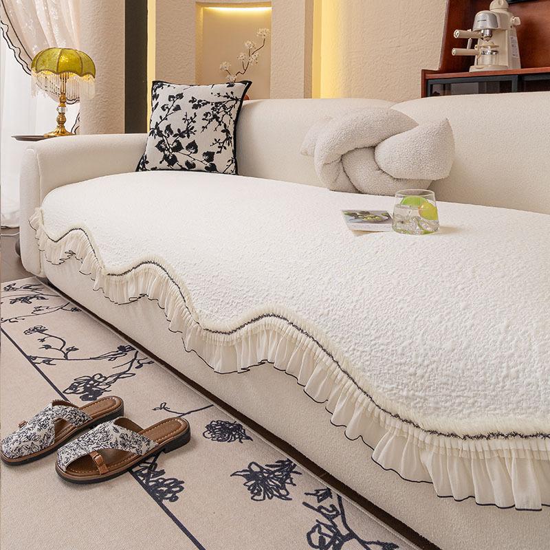 Special-Shaped Sofa Cushion Universal In All Seasons, Cool Doudou One-Piece Straight Row Leather Non-Slip Seat Cushion, High-End Sofa Cover