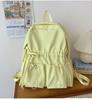 Schoolbag Niche Design Pleated Backpack Women Travel Lightweight Cute Bow Schoolbag Junior High School Girls College Student Backpack