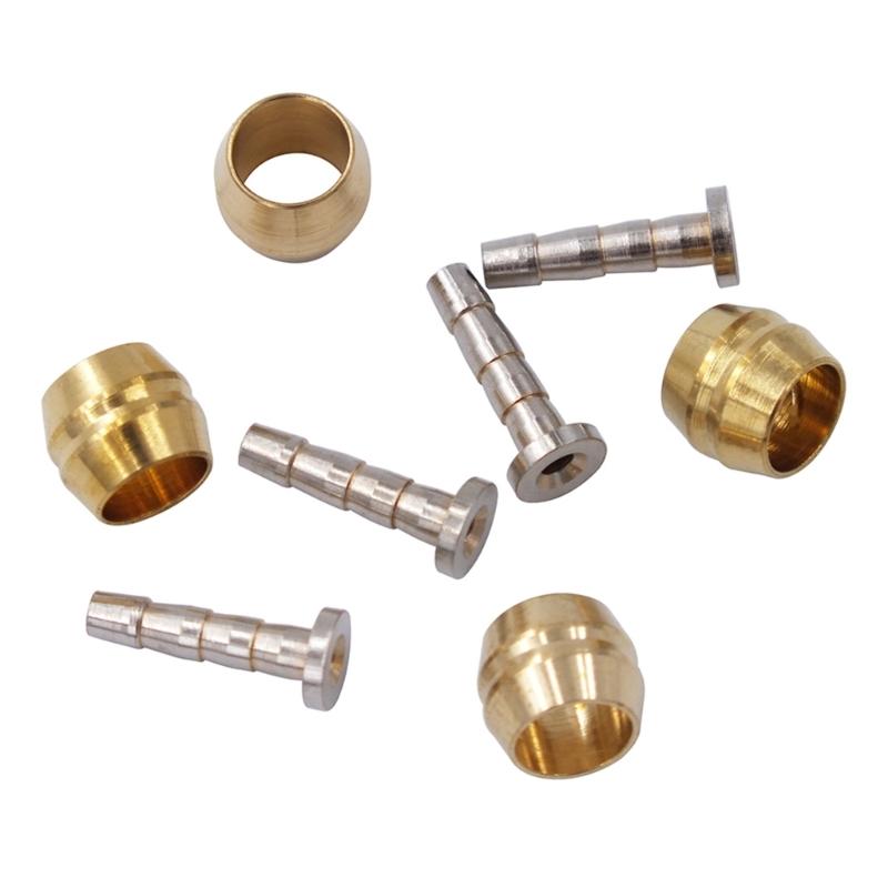 8 Pcs Bike Hydraulic Disc Brake Oil Pin Needle Olive Connect Insert Bicycles Brake Olive and Brass Connecting Insert Set
