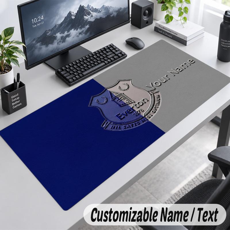Everton FC Personalized Large Mouse Pad Custom Name Text Extended Desk Mat Gaming Mousepad