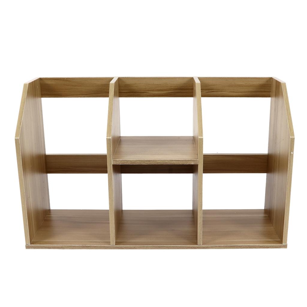Schreibtisch-Bücherregal Mehrschichtiges Design Große Kapazität Kompakte Struktur Einfaches Holz-Bücherregal für Home-Office