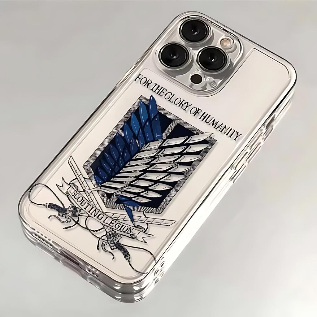 Anime Attack on Titan Handyhülle Für iPhone 17 16e 16 15 14 13 12 11 Mini Air Pro Max X XR 8 Plus Durchsichtig Weiche Rückseite