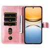For Vivo Y300 Pro 5G Case Zipper Wallet Calf Texture PU Leather Phone Cover