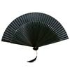Praktyczna cienka dekoracja Czarny składany wachlarz w stylu chińskim Taniec z dostawą do tańca
