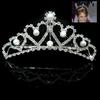 Latest Arrivals Nuptial Wedding Occasion Rhinestone Tiaras Crowns Female Girls Hair Comb Heart Bridal Bridesmaids Tiaras Hair Accessories