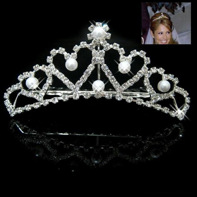 Latest Arrivals Nuptial Wedding Occasion Rhinestone Tiaras Crowns Female Girls Hair Comb Heart Bridal Bridesmaids Tiaras Hair Accessories