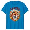 Re delle Foglie Volpe Foglie d'Autunno Stagioni T-Shirt Grafica Unisex