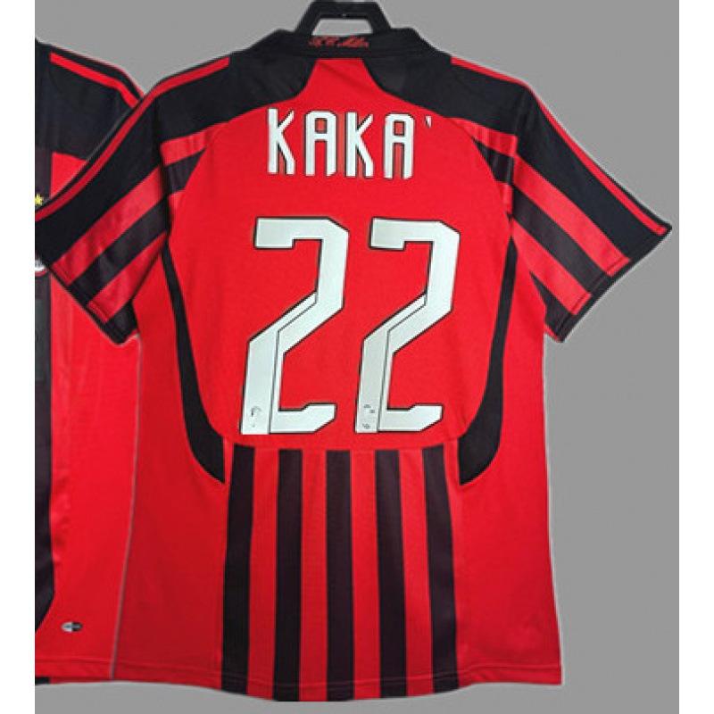 Retro jersey football jersey classic nostalgic replica Thai jersey Kaka game training jersey short-sleeved sportswear