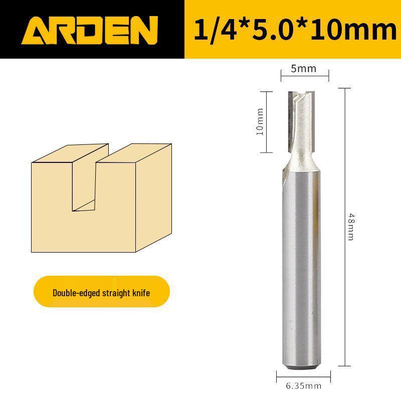 Yaden Blade Metric Fixed Blade Milling Cutter Trimmer - Small Router Slotting Cutter 1/4" for Woodworking & Stock Removal