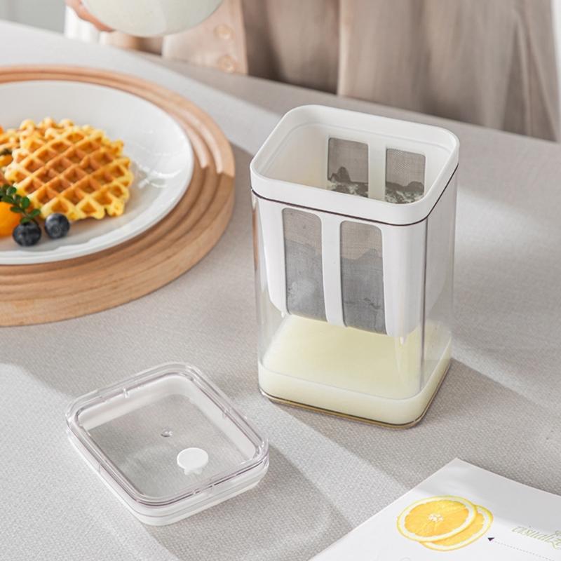 Manual Yogurts Strainer Stainless Steel Strainer Efficient Whey Separation Tool for Breakfasts Desserts and Healthy Meals