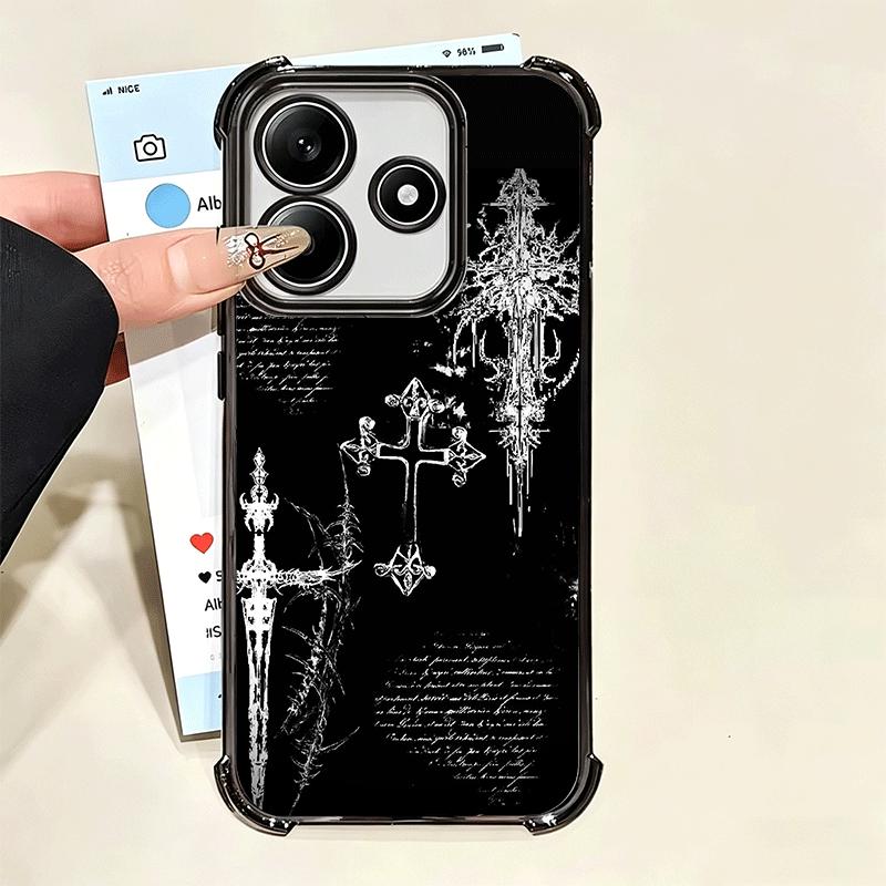 Gothic Cyber Sigil Cross Soft Phone Case For Xiaomi Poco X7 X8 Pro Max X6 X5 X3 F8 Ultra F7 M8 M7 M5S Redmi 15C 15A 15 14C 13C 1